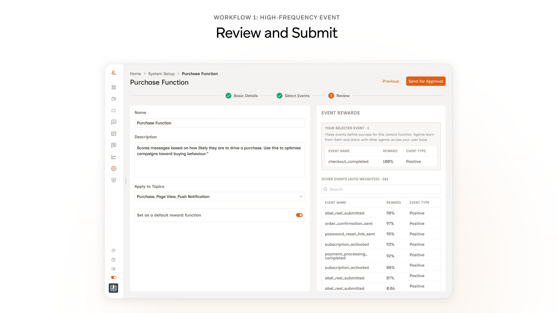 Workflow 1 Review and Approval screens